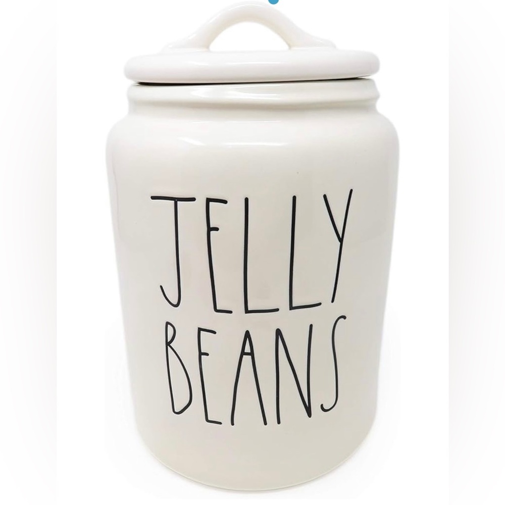 Rae Dunn By Magenta JELLY BEANS Ceramic LL Large  Canister Easter RARE HTF VHTF